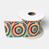 Farbenfrohe Retro-Rundband Satinband (Spule)