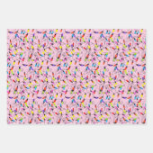 Farbenfrohe Retro-Saitenleuchten Geschenkpapier Set (Vorderseite 2)