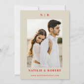 Farbenfrohe Retro Save the Date Einladung (Rückseite)