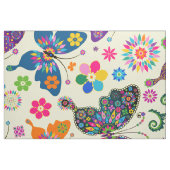 Farbenfrohe Retro-Schmetterlinge & Blume Muster Stoff (Fat Quarter (45,7 x 55,9 cm))