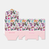 Farbenfrohe Retro-Schmetterlinge und Blume-Muster Geschenkschachtel (Ungefaltet)