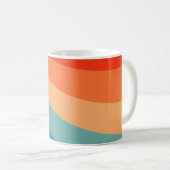 Farbenfrohe Retro-Sonnenstrahlen Kaffeetasse (VorderseiteRechts)