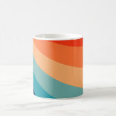 Farbenfrohe Retro-Sonnenstrahlen Kaffeetasse (Mittel)