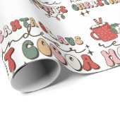 Farbenfrohe Retro-Spaß Weihnachten Geschenkpapier (Rolleneckpunkt)