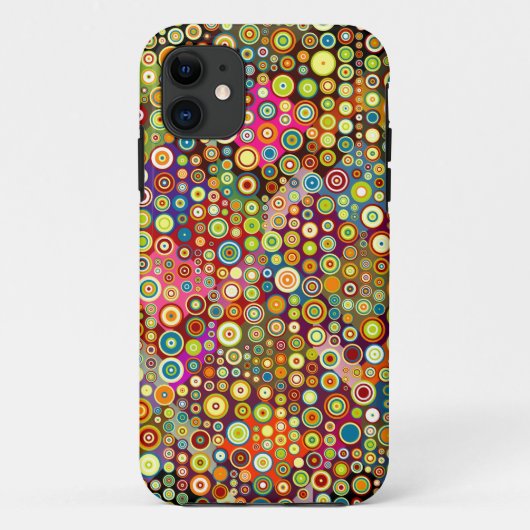 Farbenfrohe Retro Spots + Ihre Idee Case-Mate iPhone Hülle (Rückseite)
