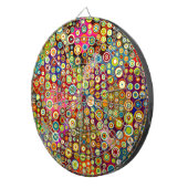 Farbenfrohe Retro Spots + Ihre Idee Dartscheibe (Vorderseite rechts)