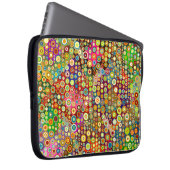 Farbenfrohe Retro Spots + Ihre Idee Laptopschutzhülle (Vorne Rechts)