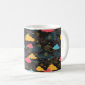 Farbenfrohe Retro Starry Sky Art Muster II Kaffeetasse (VorderseiteRechts)