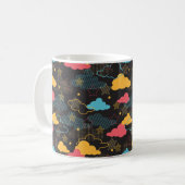 Farbenfrohe Retro Starry Sky Art Muster II Kaffeetasse (Vorderseite Links)