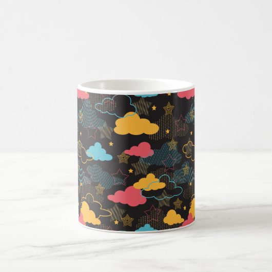 Farbenfrohe Retro Starry Sky Art Muster II Kaffeetasse (Mittel)