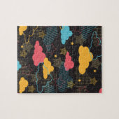 Farbenfrohe Retro Starry Sky Art Muster II Puzzle (Horizontal)