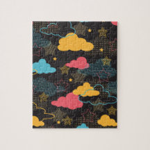 Farbenfrohe Retro Starry Sky Art Muster II