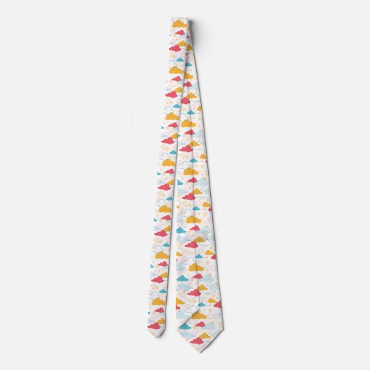 Farbenfrohe Retro Starry Sky Art Muster Krawatte (Rückseite)