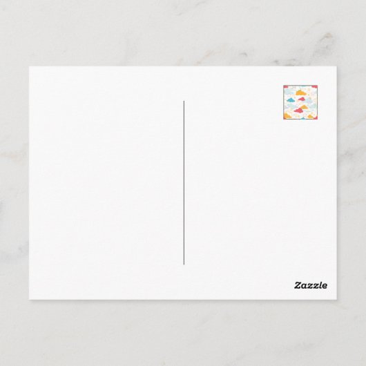 Farbenfrohe Retro Starry Sky Art Muster Postkarte (Rückseite)