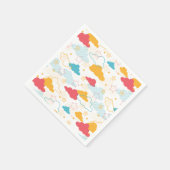 Farbenfrohe Retro Starry Sky Art Muster Serviette (Ecke)