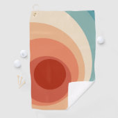 Farbenfrohe Retro-Stil Kreise Design Golfhandtuch (Insitu)