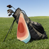 Farbenfrohe Retro-Stil Kreise Design Golfhandtuch (Gras)
