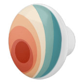 Farbenfrohe Retro-Stil Kreise Design Keramikknauf (Rechts)