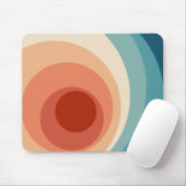 Farbenfrohe Retro-Stil Kreise Design Mousepad (Mit Mouse)