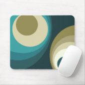 Farbenfrohe Retro-Stil Kreise Design Mousepad (Mit Mouse)