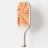 Farbenfrohe Retro Sunburst Swirf Benutzerdefiniert Pickleball Schläger (Links)
