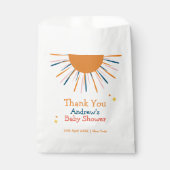Farbenfrohe Retro Sunshine Baby Dusche Vielen Dank Geschenktütchen (Vorderseite)