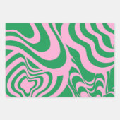 Farbenfrohe Retro Swirl Groovy Y2K Muster Geschenkpapier Set (Vorderseite)