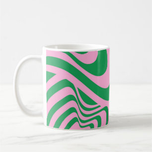 Farbenfrohe Retro Swirl Groovy Y2K Muster Kaffeetasse