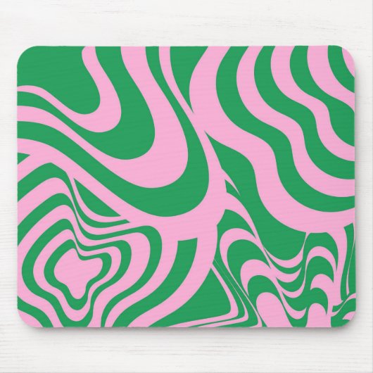 Farbenfrohe Retro Swirl Groovy Y2K Muster Mousepad (Vorne)