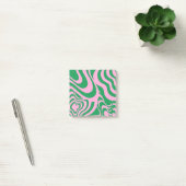 Farbenfrohe Retro Swirl Groovy Y2K Muster Post-it Klebezettel (Büro)