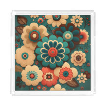 Farbenfrohe Retro-Vintage Blume