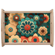 Farbenfrohe Retro-Vintage Blume