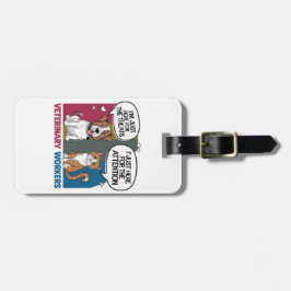 Farbenfrohe Retro Vintage Tierarzneimittel Gepäckanhänger