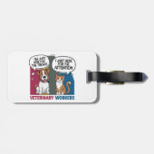 Farbenfrohe Retro Vintage Tierarzneimittel Gepäckanhänger (Rückseite horizontal)