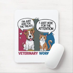 Farbenfrohe Retro Vintage Tierarzneimittel Mousepad