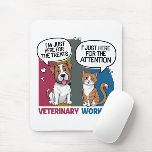 Farbenfrohe Retro Vintage Tierarzneimittel Mousepad (Mit Mouse)