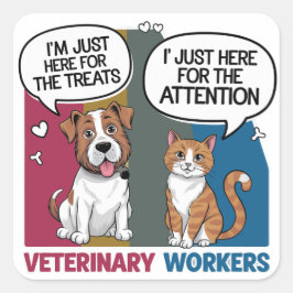 Farbenfrohe Retro Vintage Tierarzneimittel Quadratischer Aufkleber