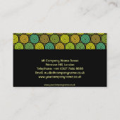 Farbenfrohe Retro-Visitenkarte Visitenkarte (Rückseite)