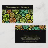Farbenfrohe Retro-Visitenkarte Visitenkarte (Vorne/Hinten)
