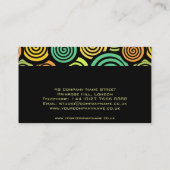 Farbenfrohe Retro-Visitenkarte Visitenkarte (Rückseite)