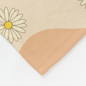 Farbenfrohe Retro Waves & Daisises Muster Fleecedecke (Ecke)