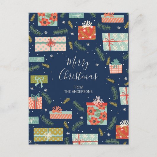 Farbenfrohe Retro Weihnachten (Vorderseite)