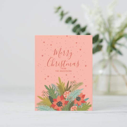 Farbenfrohe Retro Weihnachten (Stehend Vorderseite)