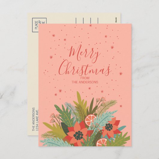 Farbenfrohe Retro Weihnachten (Vorne/Hinten)