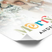 Farbenfrohe Retro Weihnachtsfamilie Foto (Ecke)