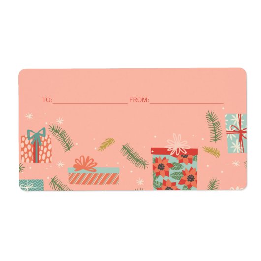 Farbenfrohe Retro Weihnachtsfeiertage Geschenkboxe (Vorne)