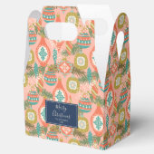 Farbenfrohe Retro Weihnachtsfeiertage Ornament Geschenkschachtel (Geöffnet)