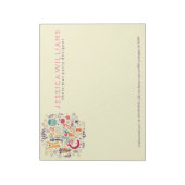 Farbenfrohe Retro Weihnachtskreide Textgestaltung Notizblock (Rotiert)