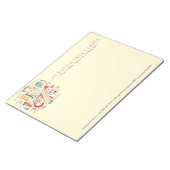 Farbenfrohe Retro Weihnachtskreide Textgestaltung Notizblock (angewinkelt)