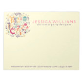 Farbenfrohe Retro Weihnachtskreide Textgestaltung Notizblock (Vorderseite)